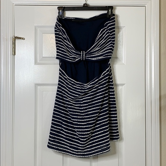 Paper Doll Strapless Striped Hi-Low Dress - Picture 7 of 8